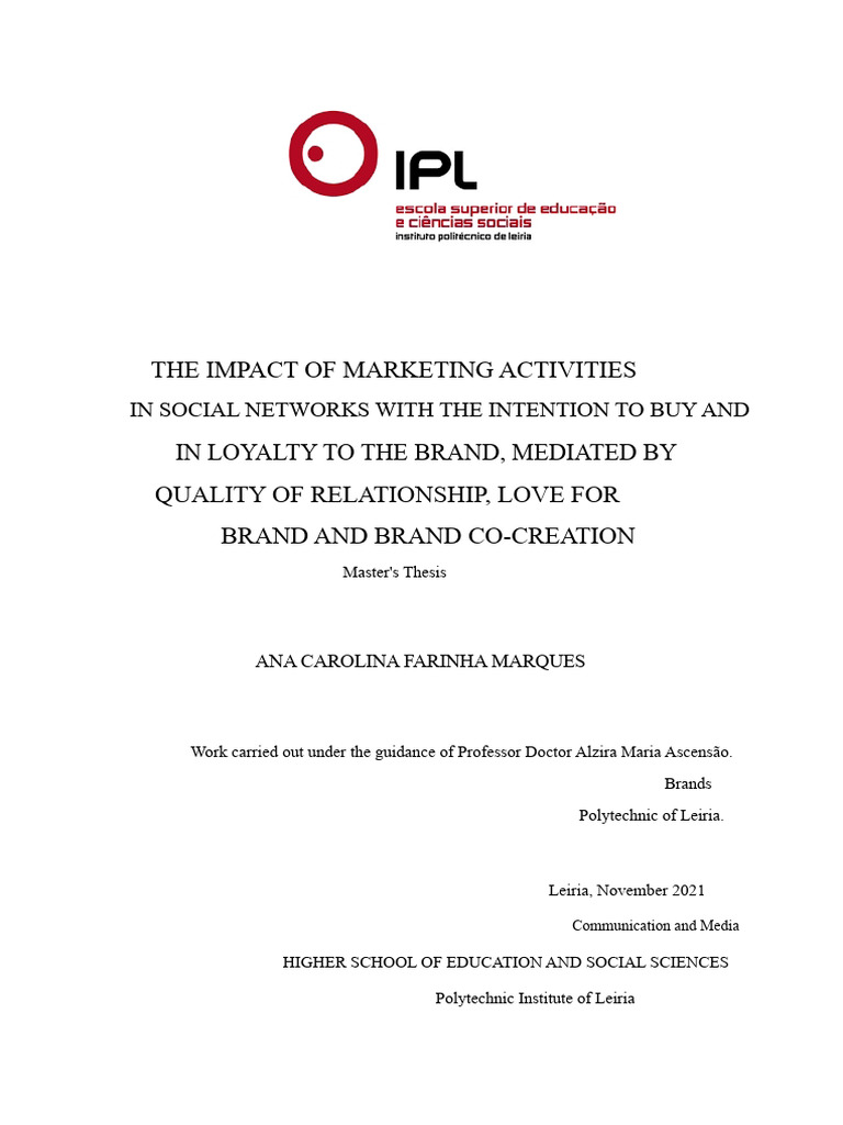 The Impact of Marketing Activities On Social Media On Purchase ...