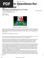 Download Interview Questions for QA Tester by Sadan Kumar SN96106295 doc pdf