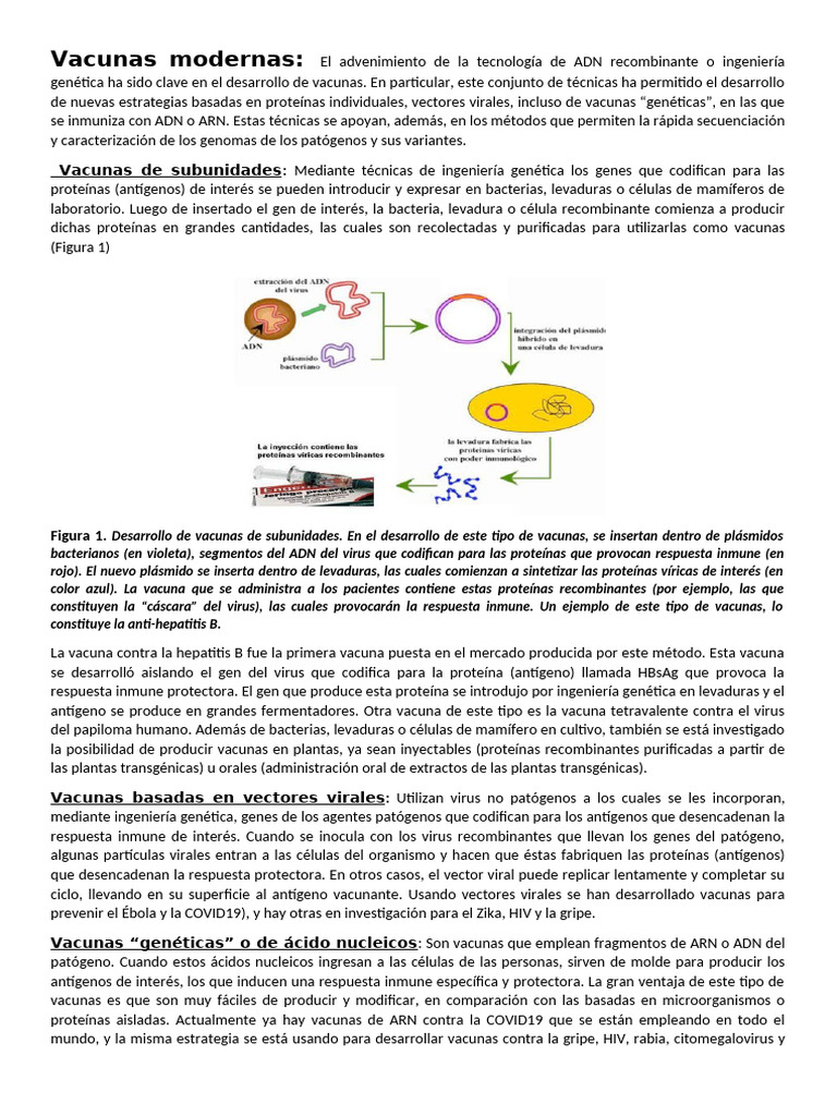 Avances en Vacunas de ADN Recombinante | PDF | Virus | Ingeniería genética