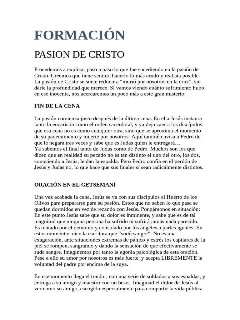 Pasión de Cristo: Sufrimiento y Redención | PDF | Pecado | Crucifixion ...