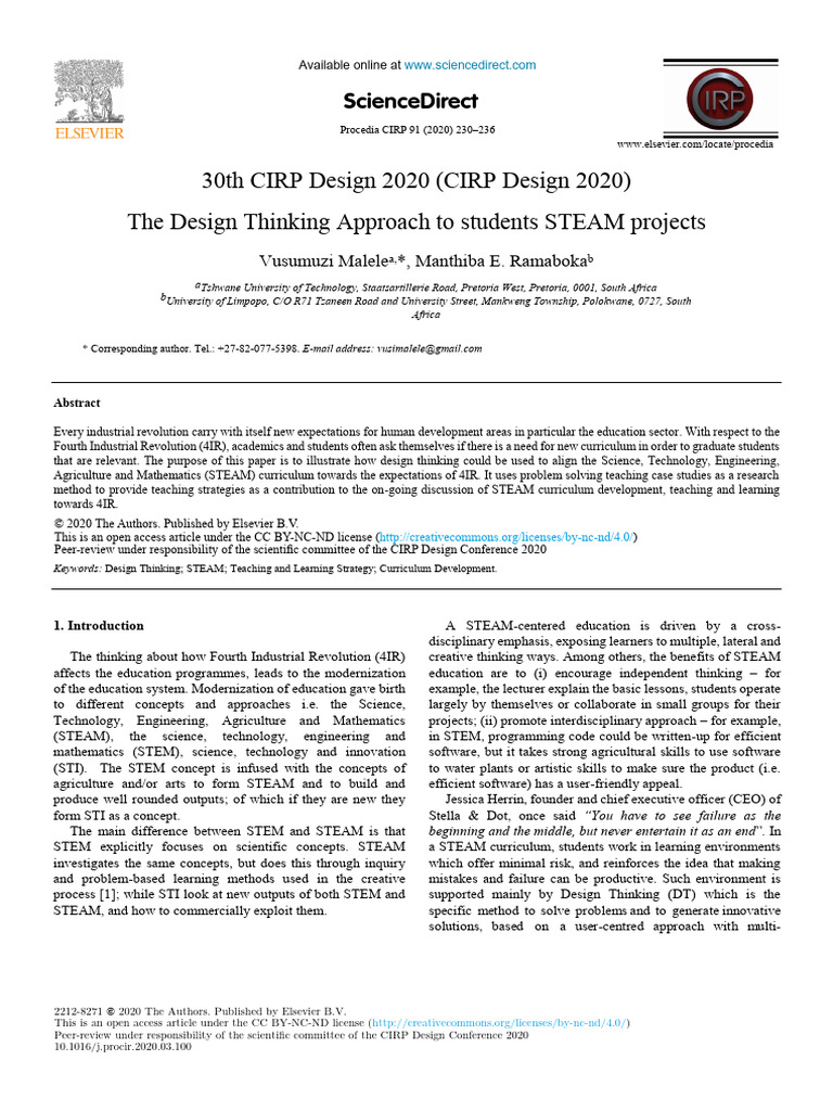 STEAM Projects | PDF | Cognition