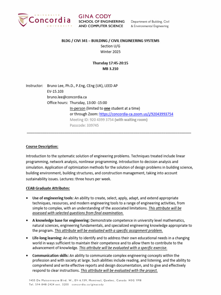 Building Engineering Systems Course Guide | PDF | Engineering | Lecture