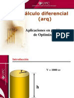 Cálculo Diferencial (Arq) : Aplicaciones en Problemas de Optimización