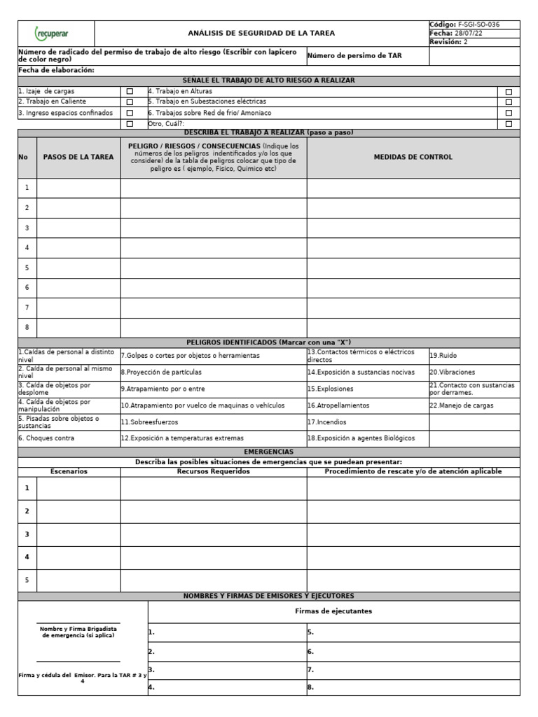 Formato Ats | PDF | Radiación | Agua