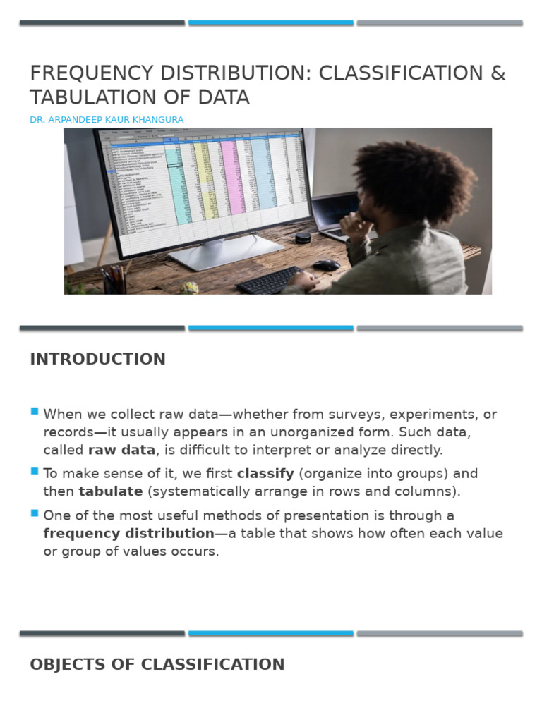 Frequency Distribution: Data Classification & Tabulation | PDF ...