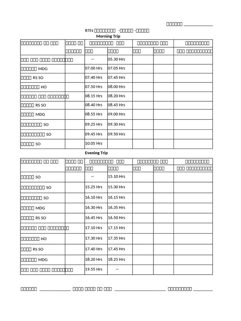 RTN Time Sedual Set 3a | PDF