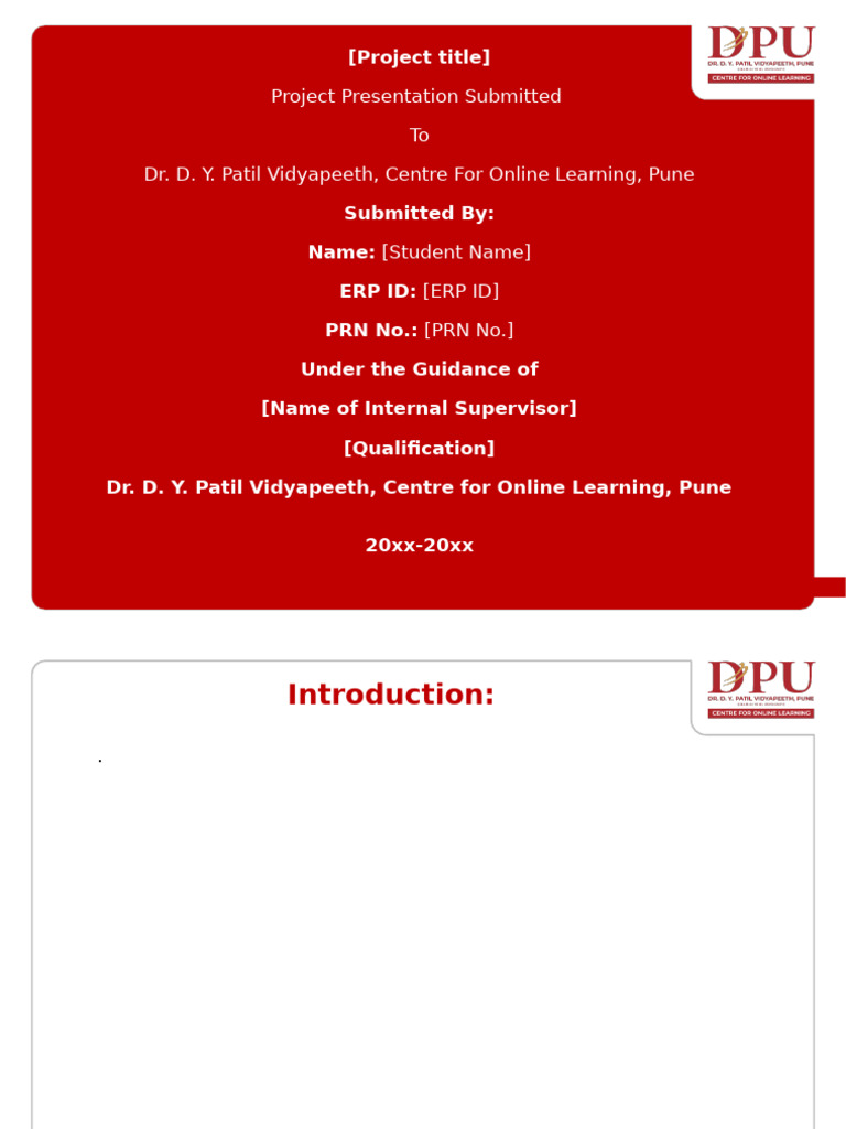 Project Presentation Overview for Students | PDF