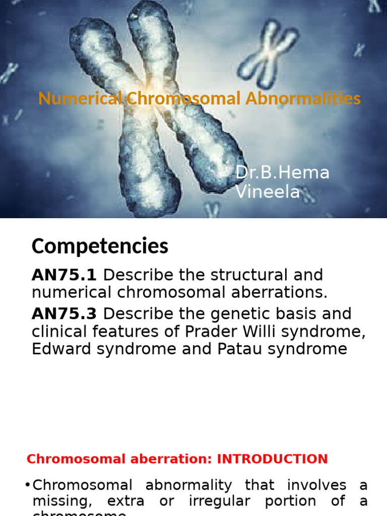 Numerical Chromosomal Abnormalities Overview | PDF | Ploidy | Chromosome