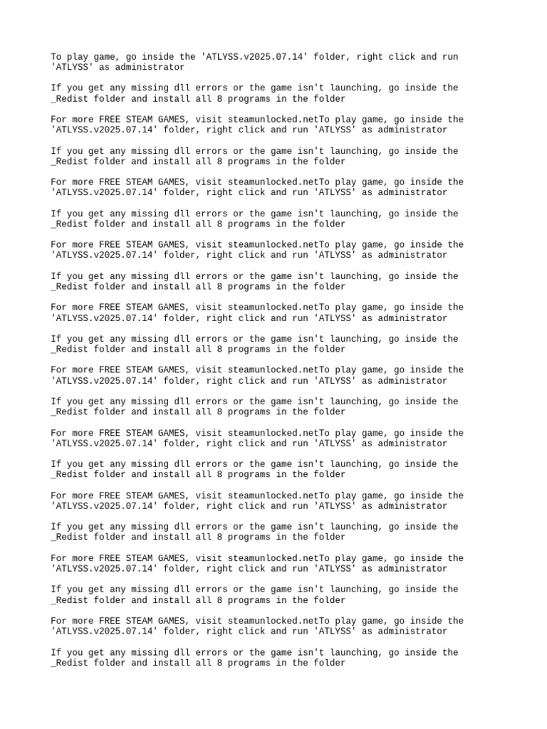 ATLYSS Game Launch Instructions | PDF | Microsoft Windows | Computer ...
