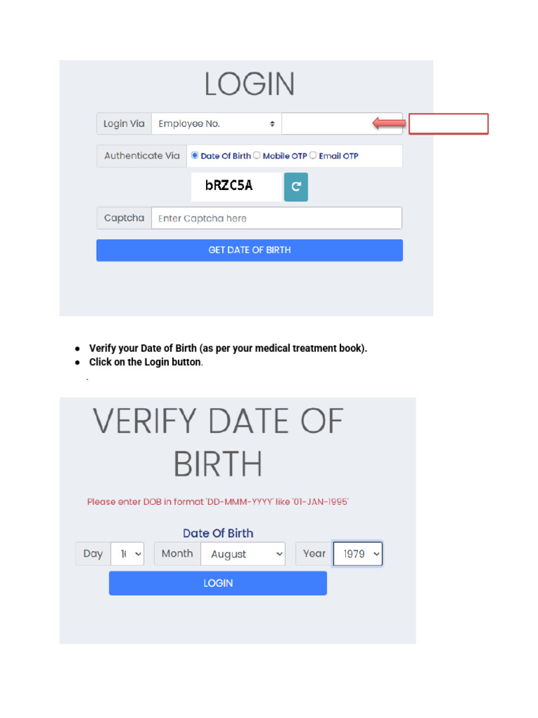 Verify Your Date of Birth for Login | PDF