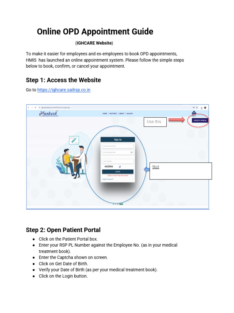 Online OPD Appointment Booking Guide | PDF