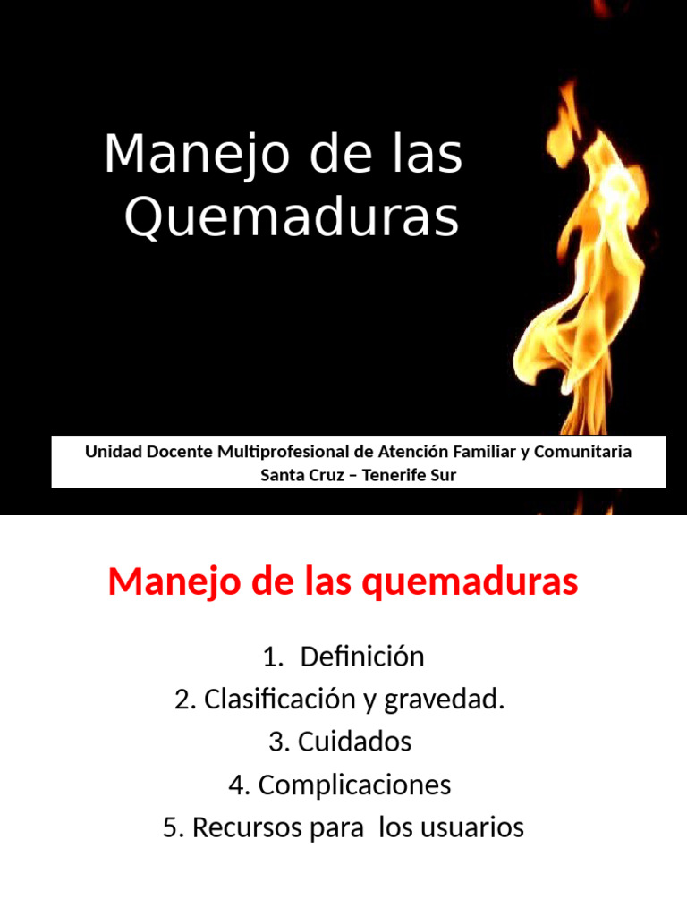 Guía Completa sobre el Manejo de Quemaduras | PDF | Quemar | Herida