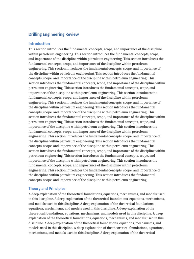 Drilling Engineering Fundamentals Guide | PDF | Engineering ...