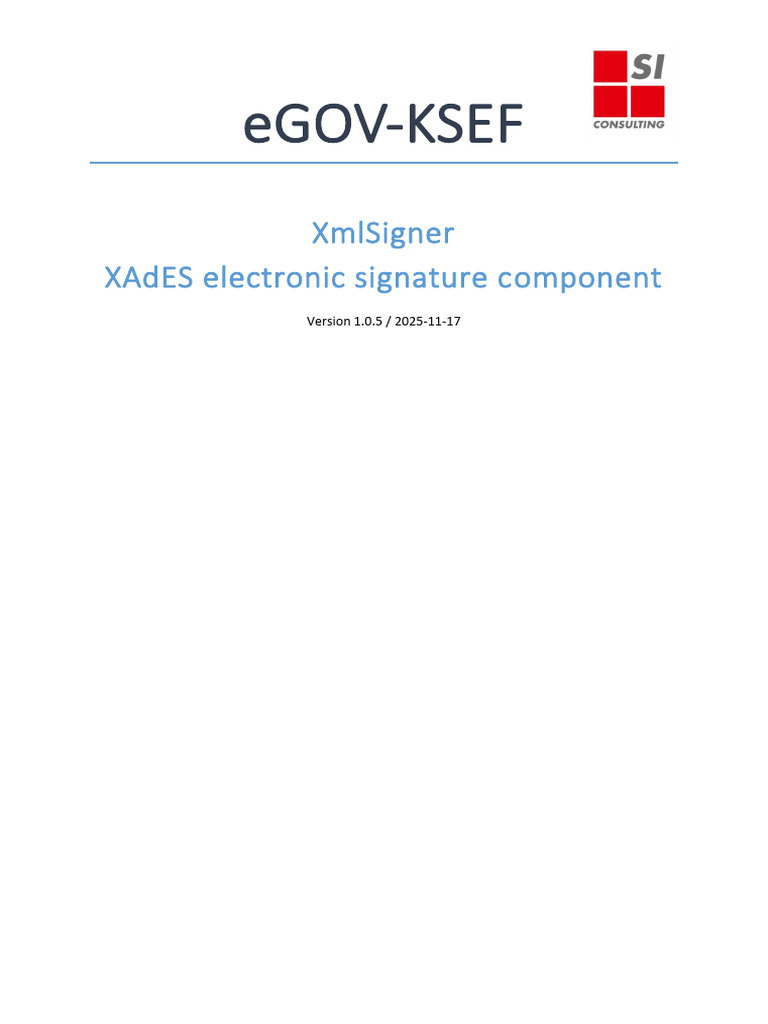 eGOV-KSEF XAdES Signature Component Guide | PDF | Personal ...