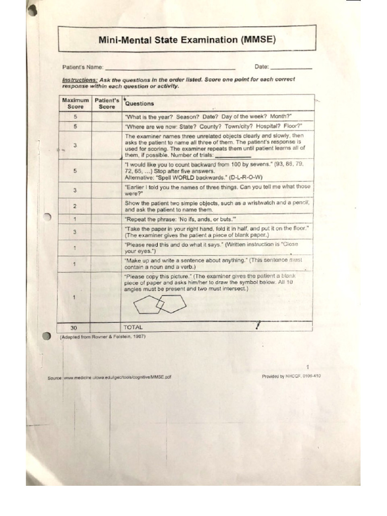 MMSE | PDF