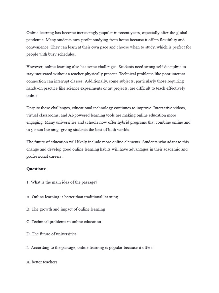 Impact of Online Learning on Education | PDF | Sustainability | Tourism