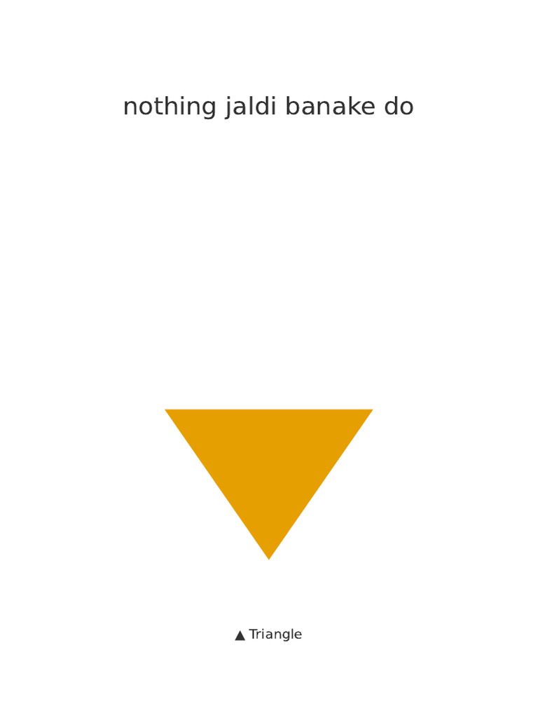 Nothing Triangle | PDF