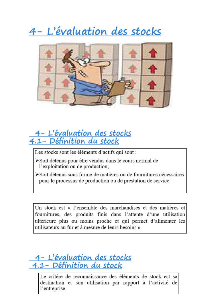 Évaluation des Stocks : Méthodes et Gestion | PDF | Inventaire ...
