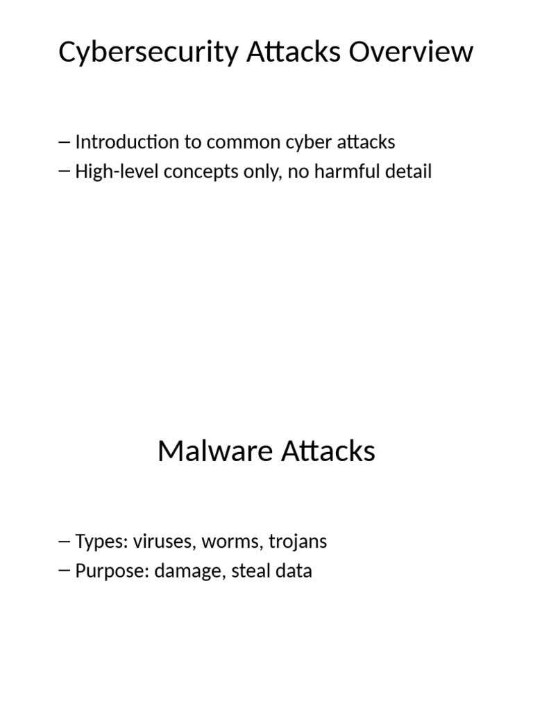 Cybersecurity Attack Types Explained | PDF