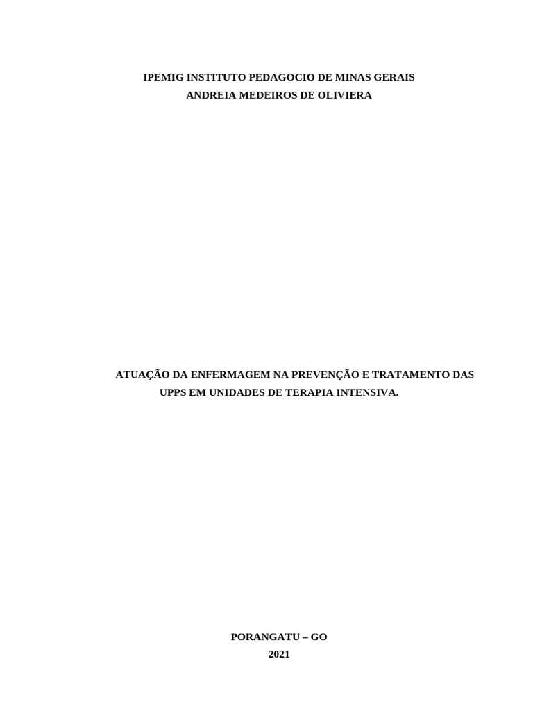Enfermagem e Prevenção de UPPS na UTI | PDF | Enfermagem | Colchão