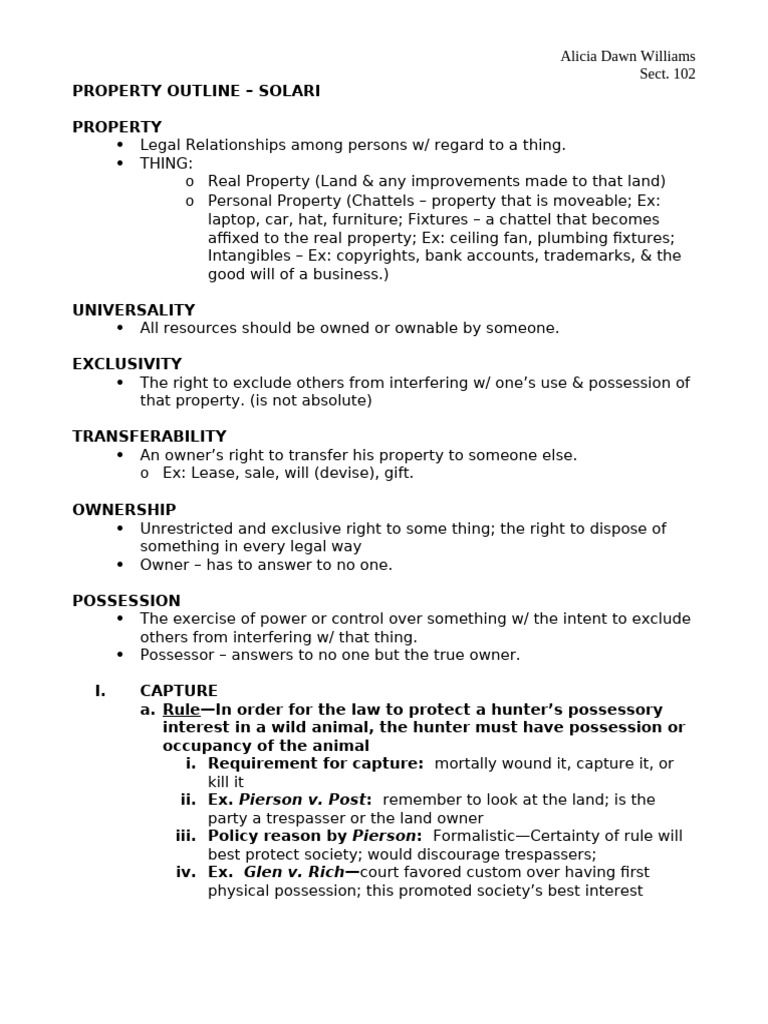 Property Rights and Possession Rules | PDF | Leasehold Estate | Adverse ...