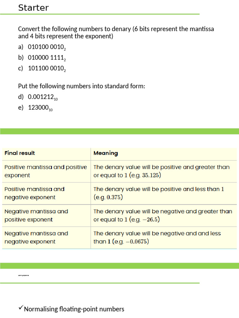 Normalizing Floating-Point Numbers Guide | PDF | Significant Figures ...