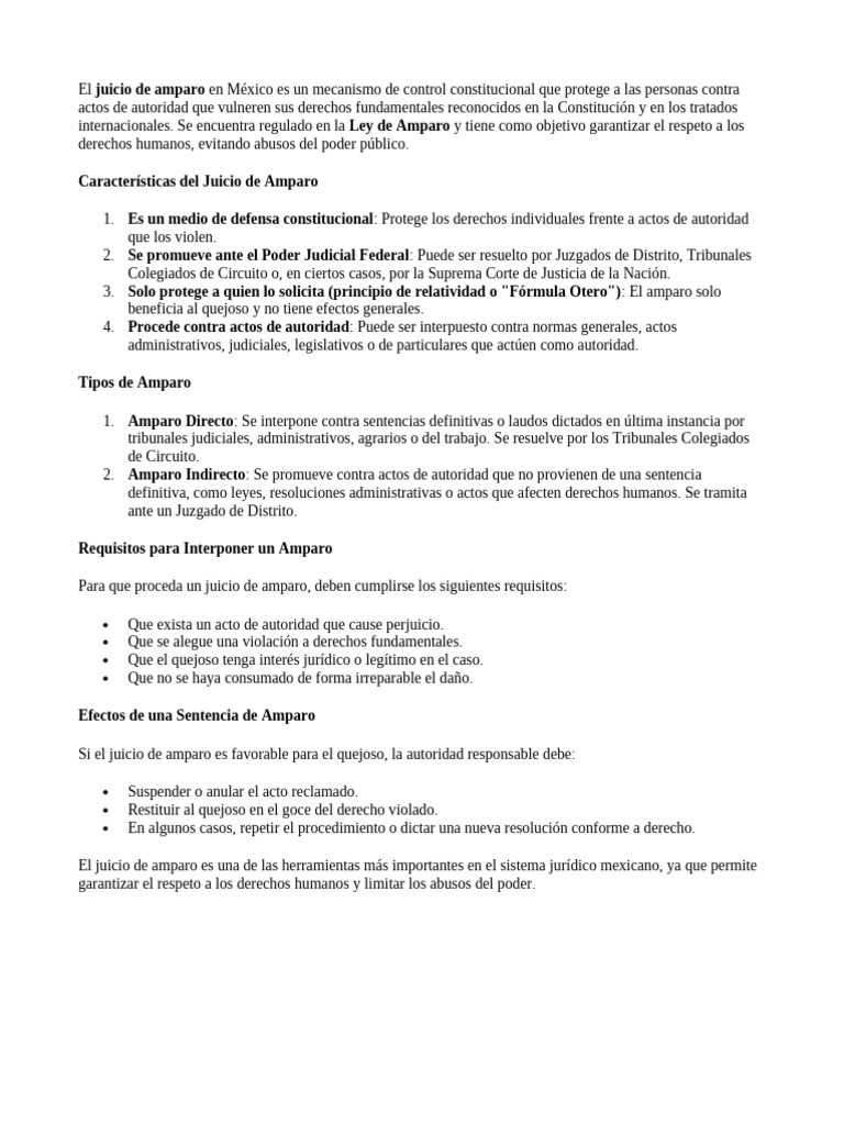 Que Es Juicio Amparo | PDF