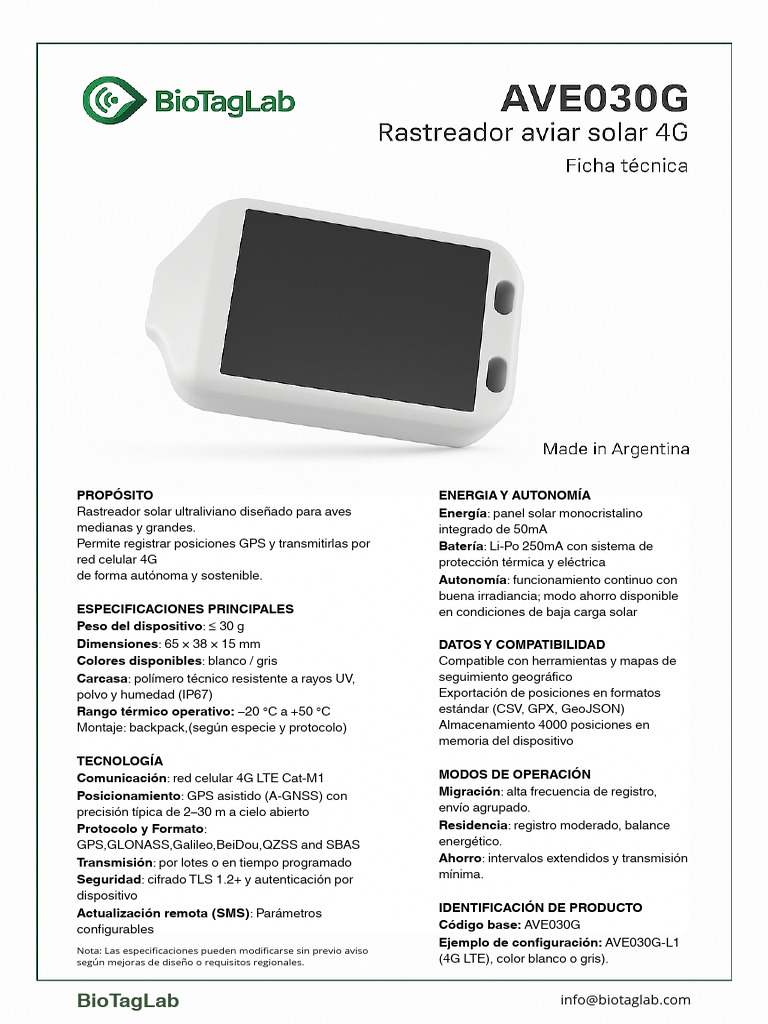 Rastreador Solar GPS para Aves Grandes | PDF | Sistema de ...