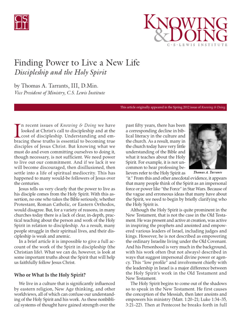 KD 2012 Spring Finding Power to Live a New Life 1158 | PDF | Jesus ...