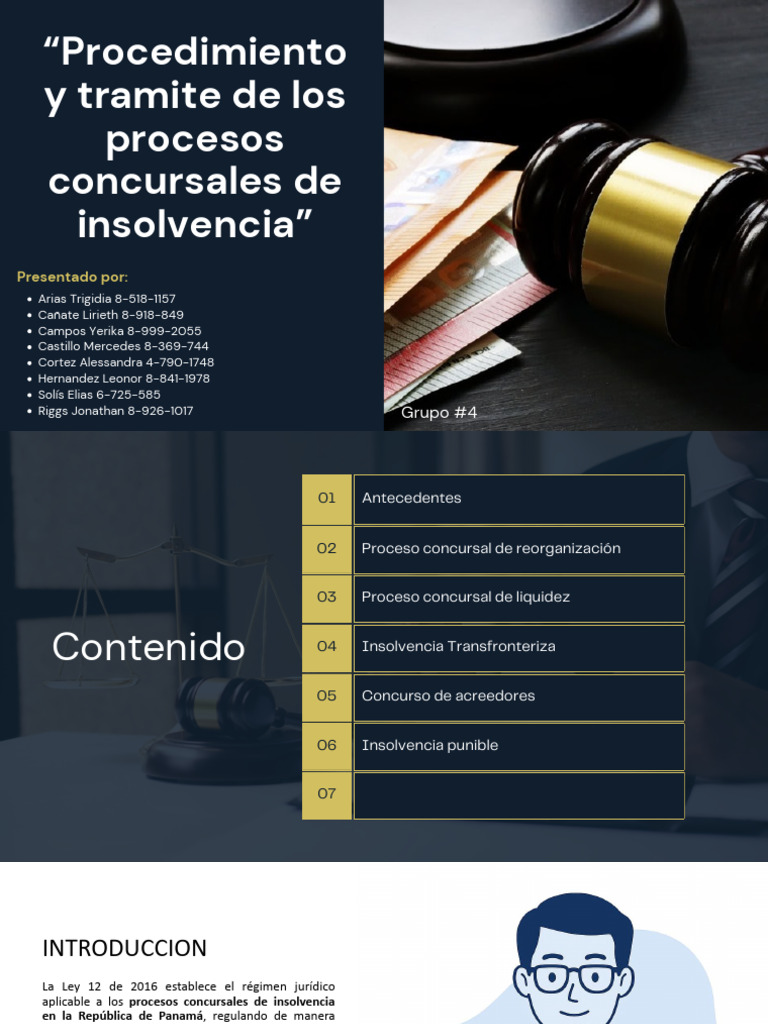 Proceso Concursal de Insolvencia - Grupo 4 | PDF | Liquidación | Bancarrota