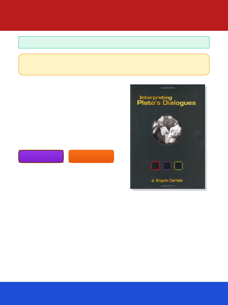 Interpreting Plato S Dialogues 1st Edition Edition Plato. Ebook Direct ...