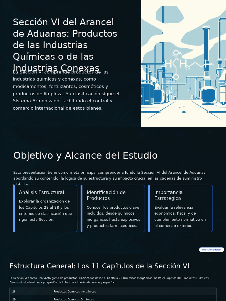 Seccion VI Del Arancel de Aduanas Productos de Las Industrias Quimicas ...