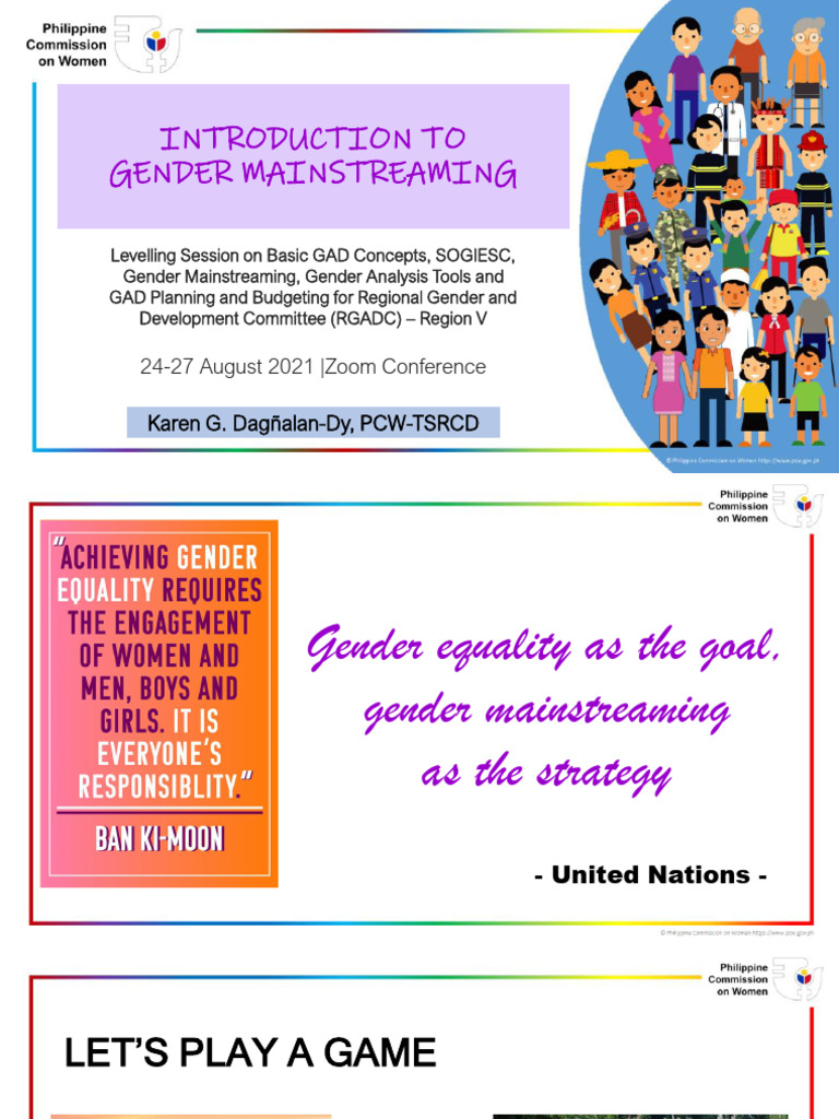 Gender Mainstreaming Strategies Overview | PDF | Gender Equality ...