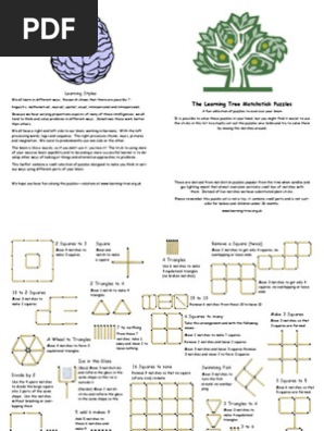 matchstick puzzles pdf puzzles brain