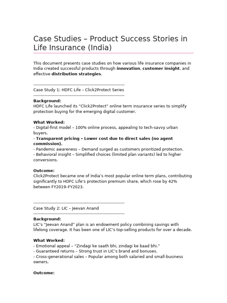 Life Insurance Success Stories in India | PDF | Insurance | Life Insurance