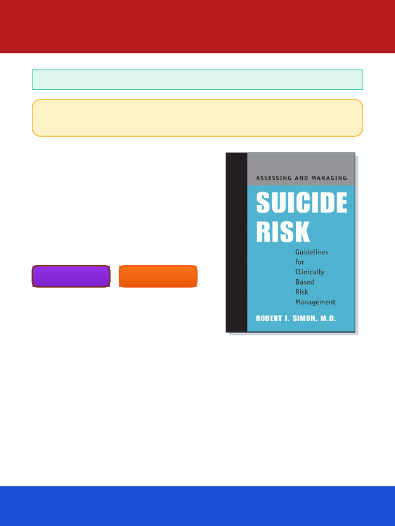 Assessing and Managing Suicide Risk Guidelines for Clinically Based ...