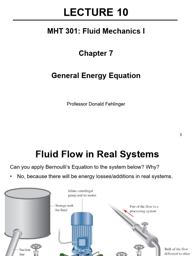 Energy Losses in Fluid Mechanics Systems | PDF | Pump | Hydraulics