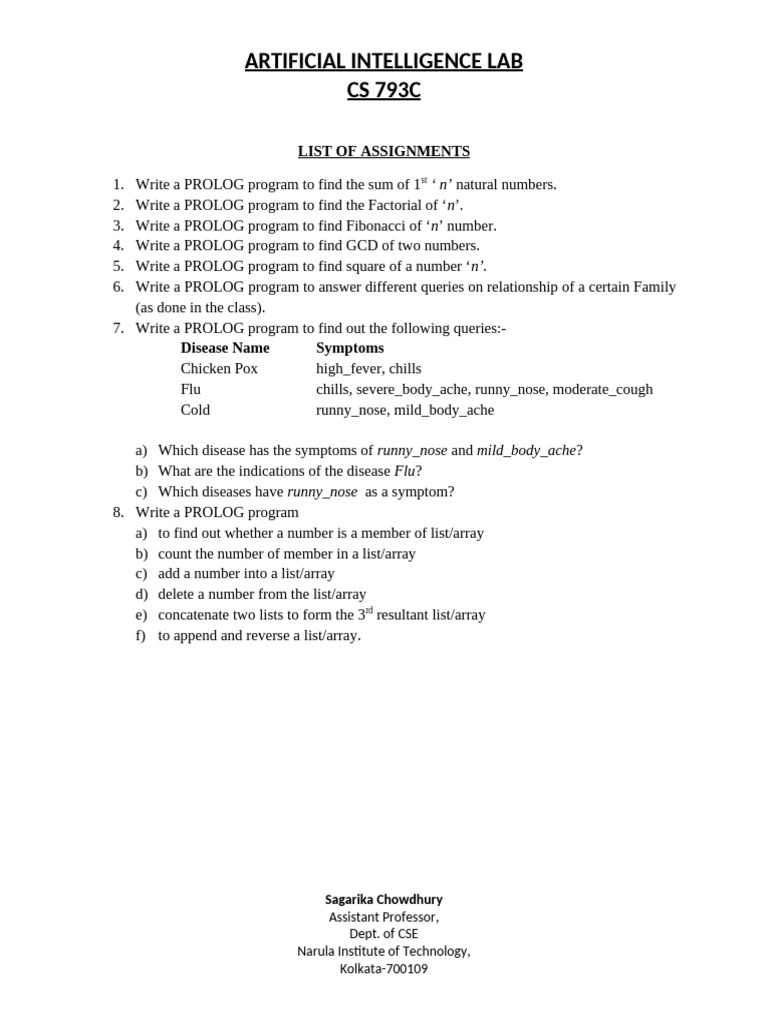 Ai Lab Assignments | PDF