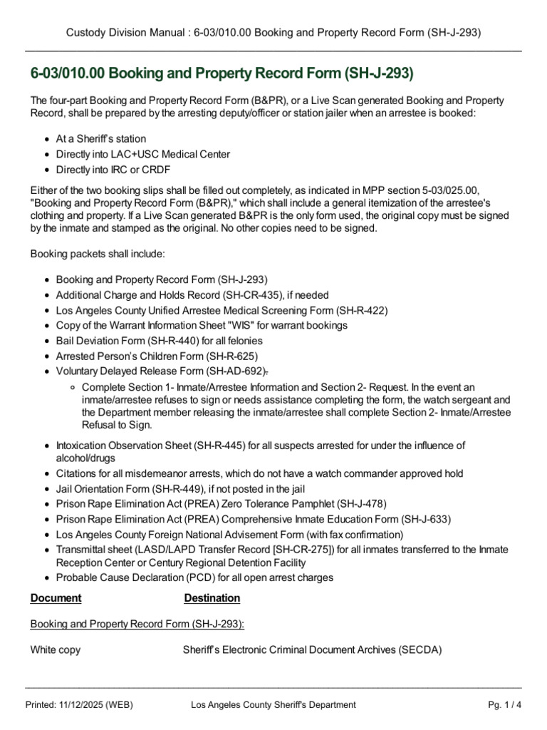 Lasd | PDF | Arrest | Prison