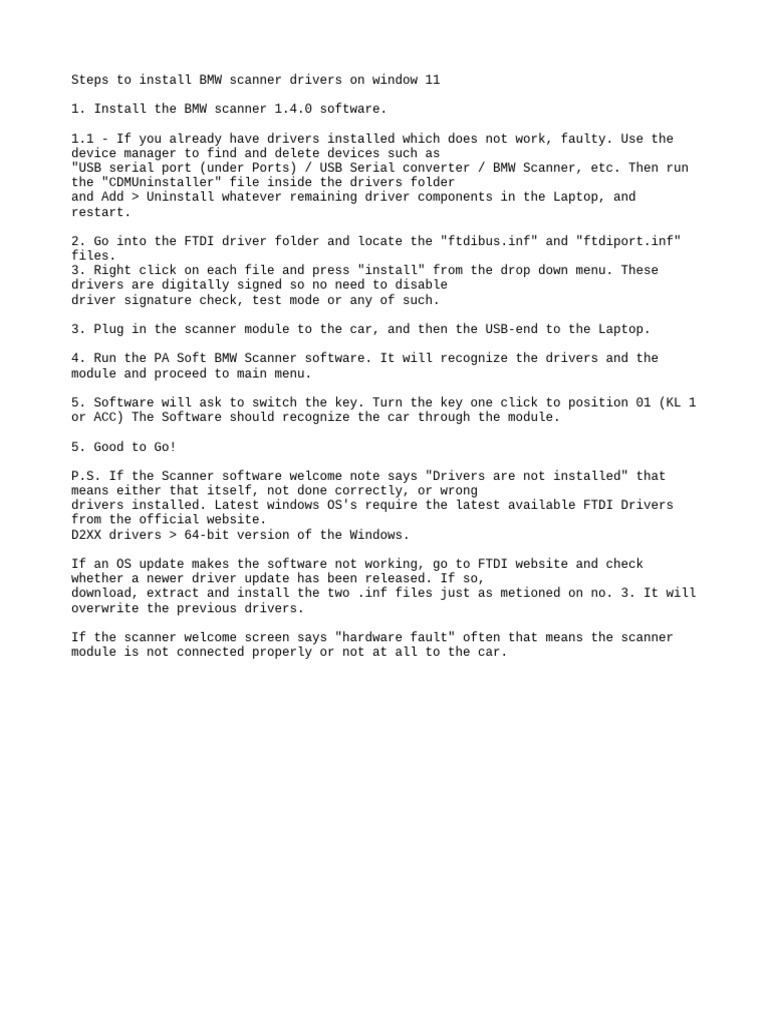 Steps to Install Drivers | PDF