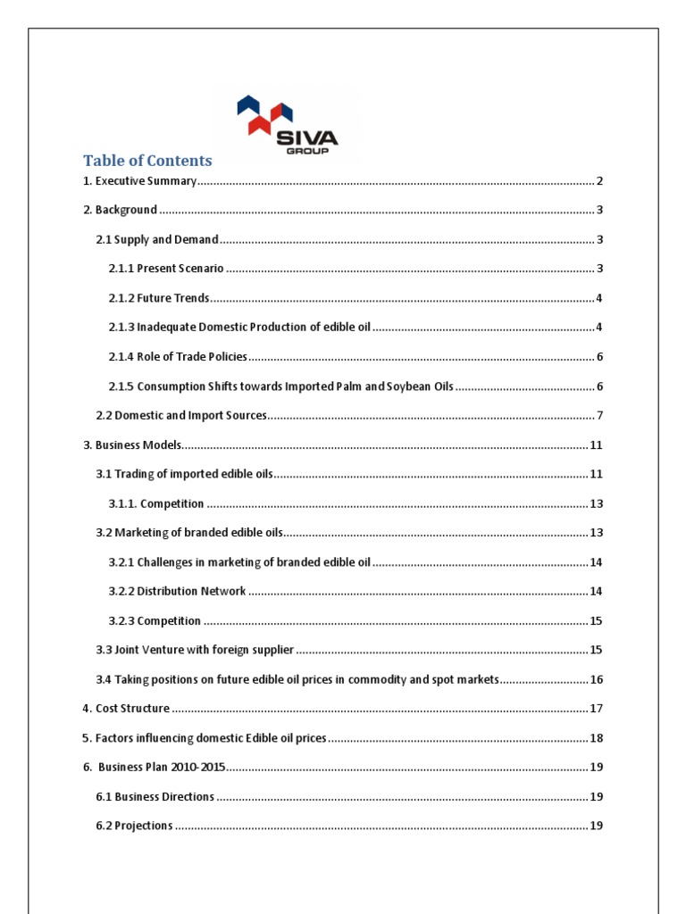 Edible Oil Report Palm Oil Vegetable Oil