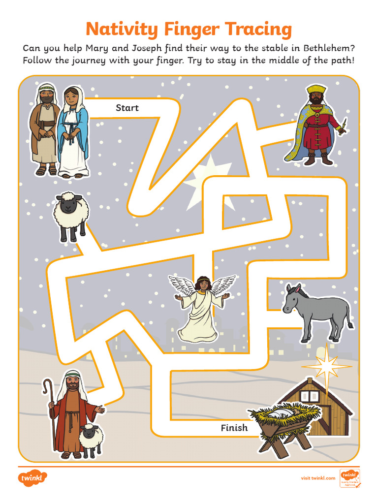 T e 1731679553 Nativity Finger Tracing Activity Ver 1 | PDF