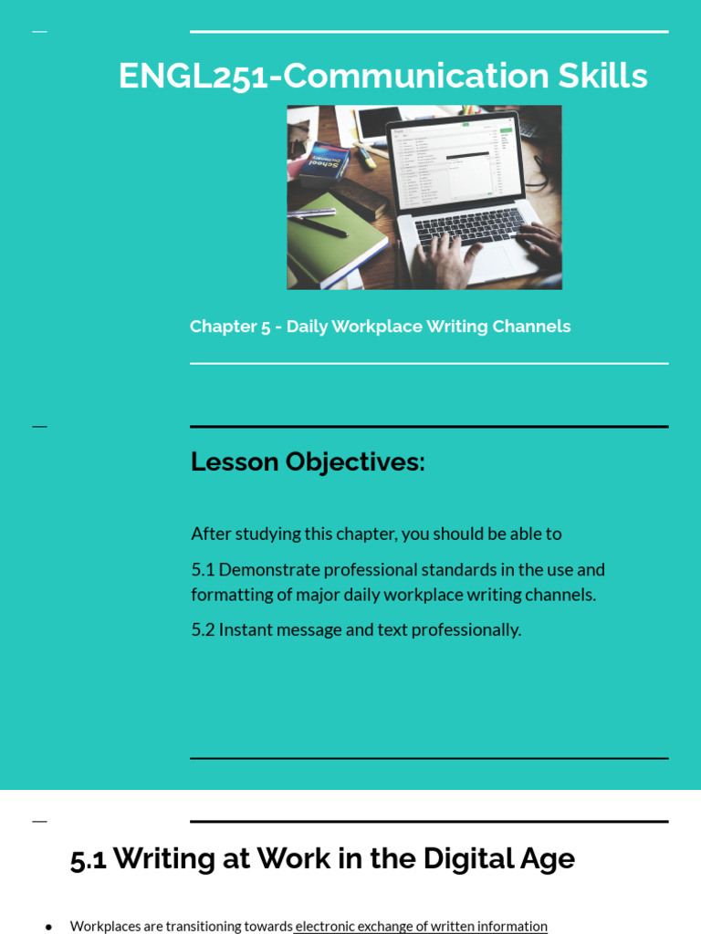 Workplace Writing Channels Explained | PDF | Memorandum | Instant Messaging