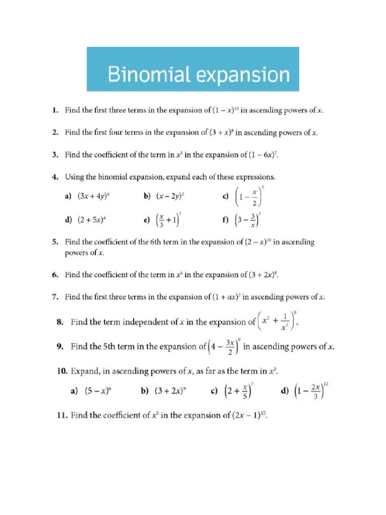 Binomial Expansion | PDF