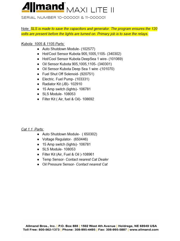 Maxi Lite II Generator Troubleshooting Guide | PDF | Electrical ...