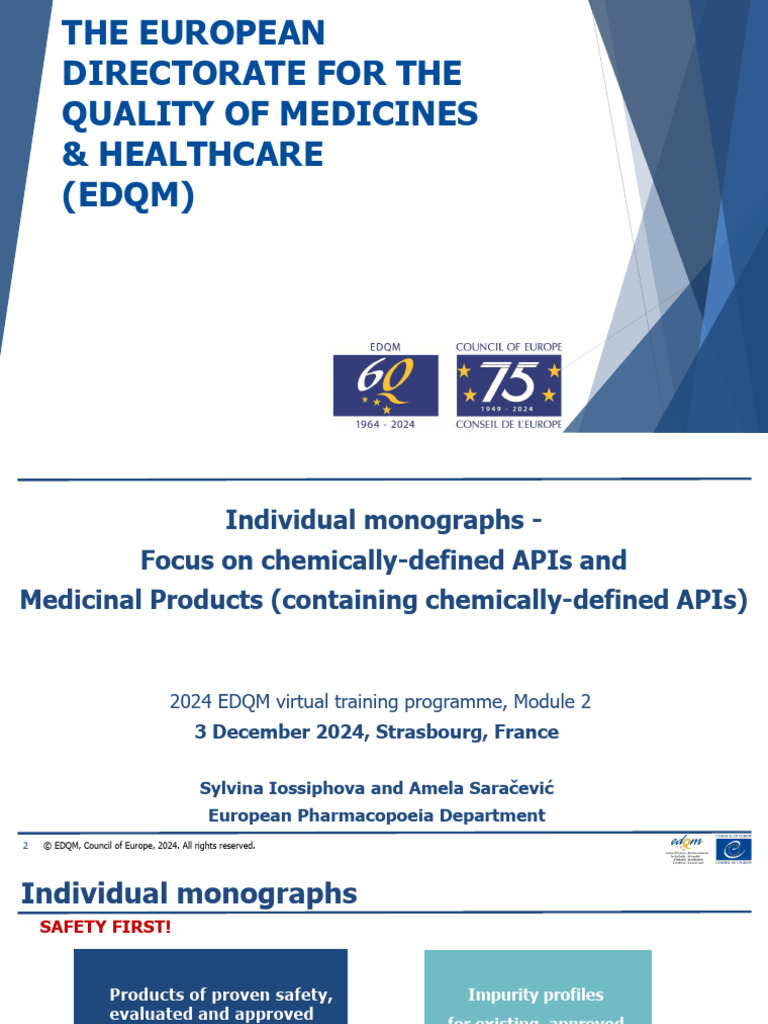 EDQM 2024: Chemically-Defined APIs Guide | PDF | Thin Layer ...