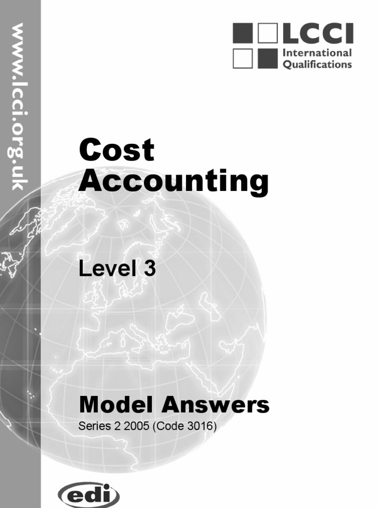 Cost Accounting Level 3 PDF Financial Accounting Management
