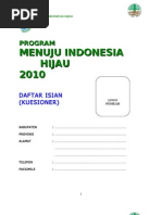 Download DAFTAR ISIAN KUESIONER 2010 by Ahmad Rifai SN96118008 doc pdf