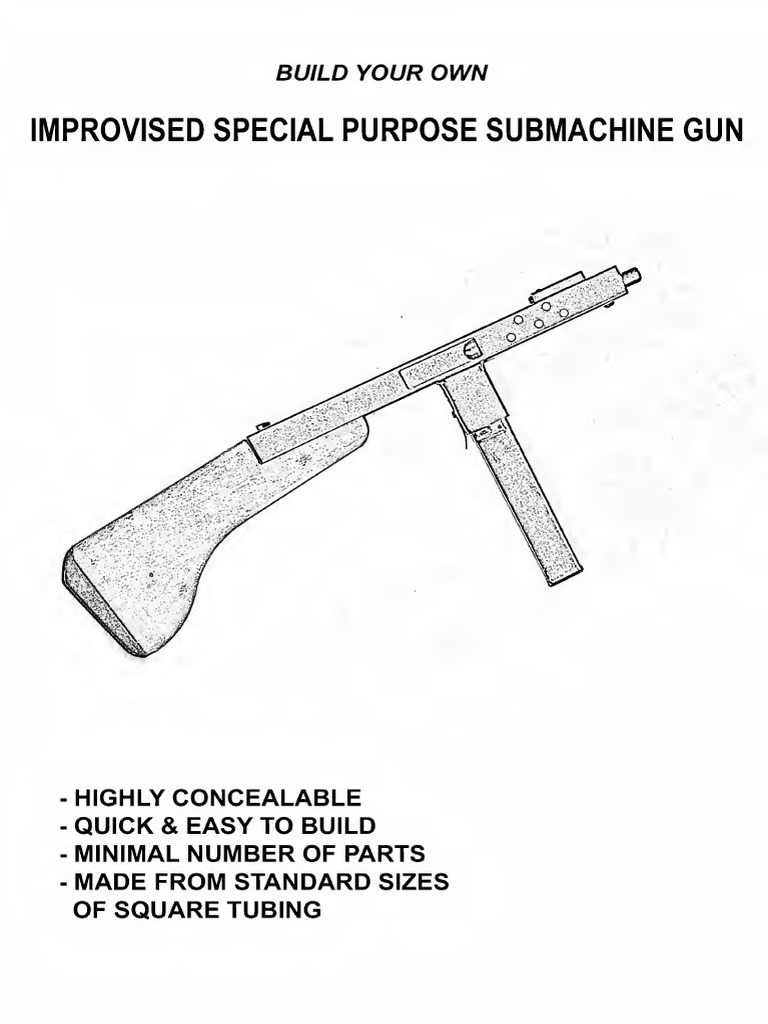 DIY 9mm Submachine Gun Build Guide | PDF | Gun Barrel | Drill