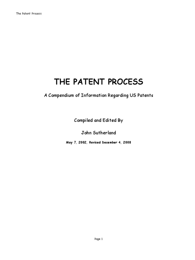 The Patent Process | PDF | Patent Claim | Patent Application